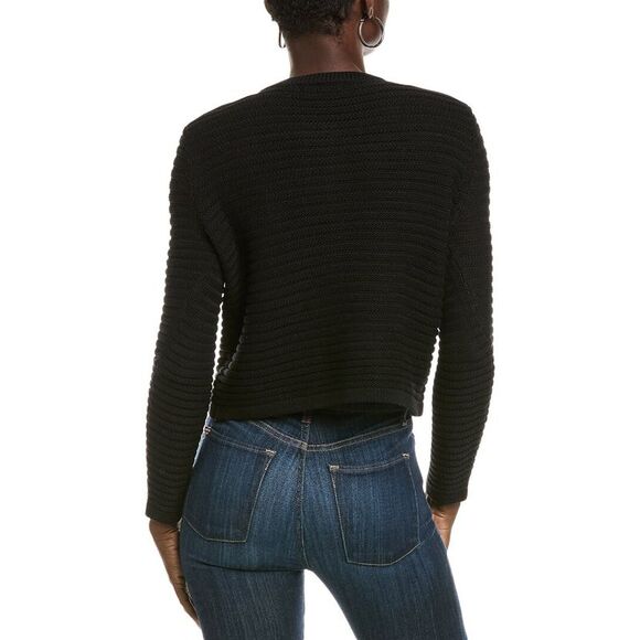 Central Park West Womens  Leo Cardigan, Black - Picture 2 of 3